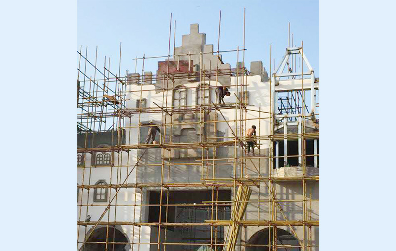 坪山大東城發(fā)泡陶瓷斗拱